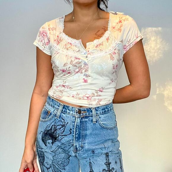 Cottagecore floral top cute - Picture 1 of 2